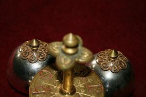 Altar - Bell en Bronze Gilt / Silver Plated , Belgium  19 th century