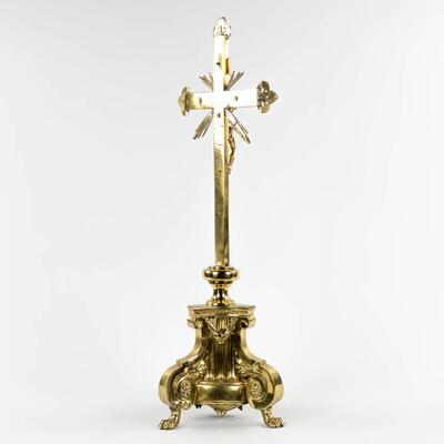Altar - Cross en Brass, Belgium  19 th century