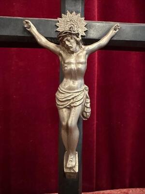 Altar - Cross en Wood / Marble / Zinc, Belgium  19 th century