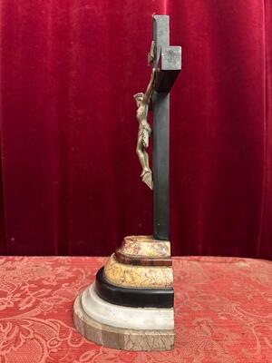 Altar - Cross en Wood / Marble / Zinc, Belgium  19 th century