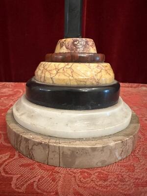 Altar - Cross en Wood / Marble / Zinc, Belgium  19 th century
