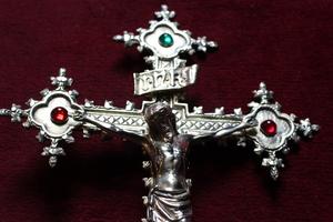 Altar Cross en Messing / Bronze, Belgium 19th century