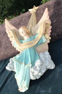 Angel en PLASTER POLYCHROME, Belgium 19th century