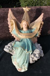 Angel en PLASTER POLYCHROME, Belgium 19th century