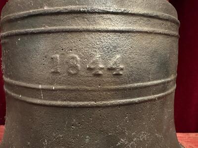 Antique Church Bell. en Bronze, France 19 th century ( Anno 1844 )