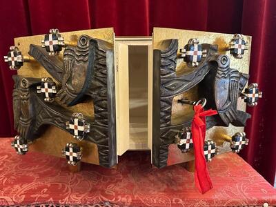 Tabernacle With Original Key style art - deco en Hand Forget - Iron / Iron / Bronze , Netherlands  20 th century ( Anno 1930 )