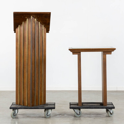 Chapel Interior style Art Nouveau  en Wood / Brass / Glass, Belgium  20 th century ( Anno 1960 )