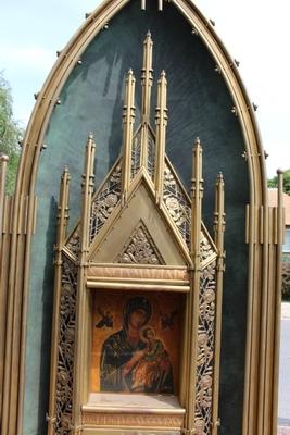 St. Mary Chapel Signed By: Brom 1929 style Art - Nouveau en Brass / Bronze, Dutch 1929