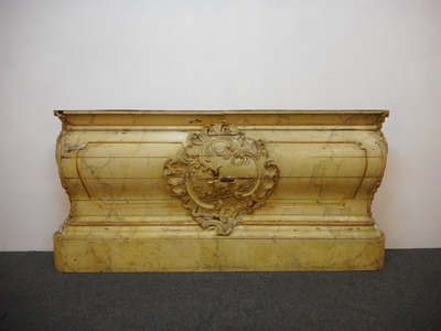 Altar Front  style Baroque en wood polychrome, Belgium 18 th century