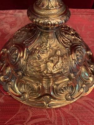 Chalice style Baroque en full silver, Belgium 19th century
