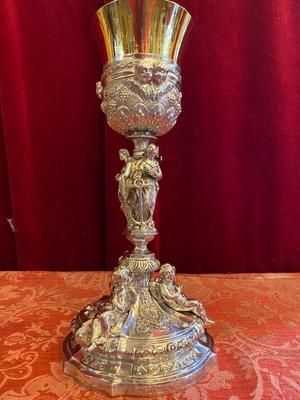 Chalice style Baroque en Full Silver / Polished and Varnished, France 19th century ( anno 1850 )