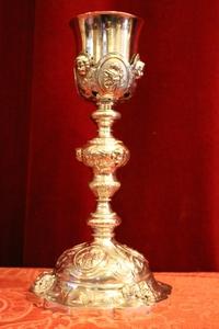 Chalice style Baroque en full silver, France 19th century