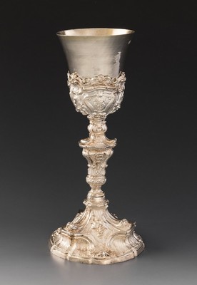 Chalice  style Baroque en Full Silver Cuppa , Southern Germany 19 th century