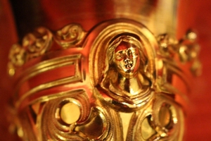 Chalice style Baroque en full silver / Gilt, France 19th century (anno 1870)