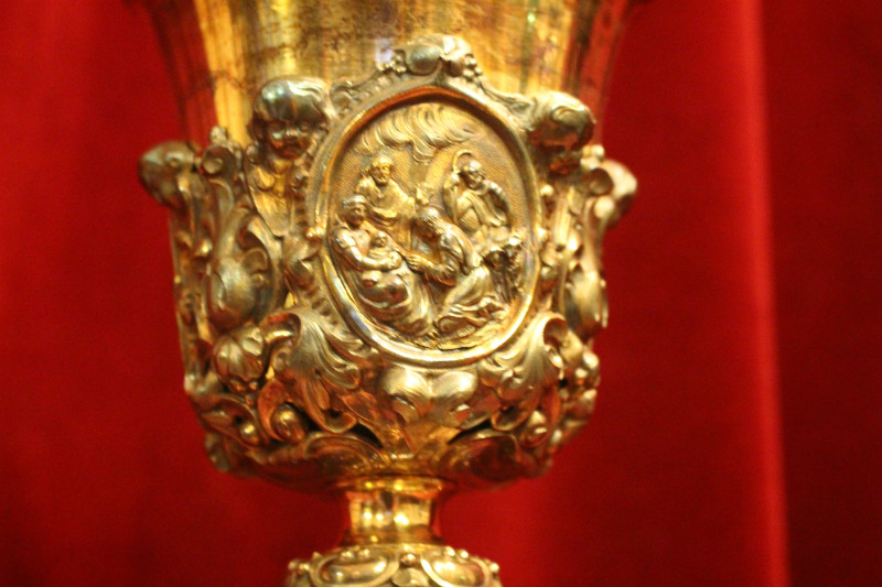 1 Baroque Chalice Weight 1.00 Kgs. Could Be Cleaned On Request