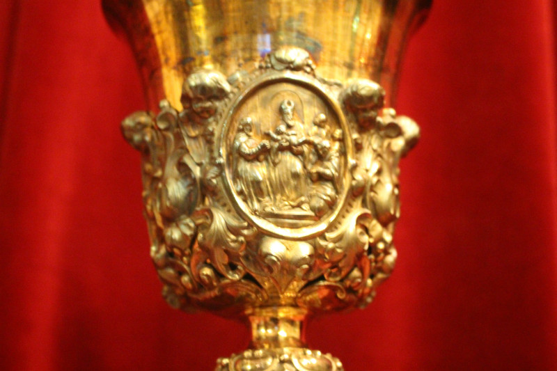 1 Baroque Chalice Weight 1.00 Kgs. Could Be Cleaned On Request