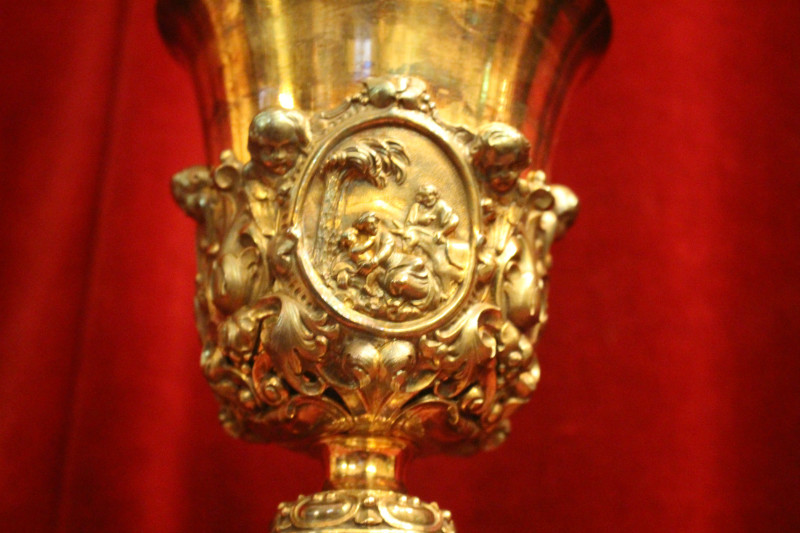 1 Baroque Chalice Weight 1.00 Kgs. Could Be Cleaned On Request