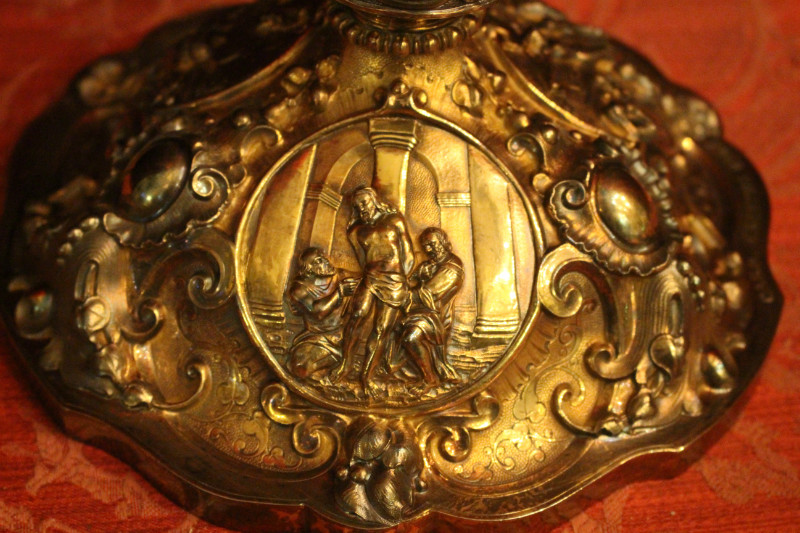 1 Baroque Chalice Weight 1.00 Kgs. Could Be Cleaned On Request