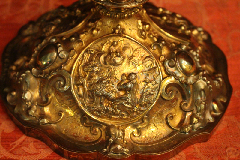 1 Baroque Chalice Weight 1.00 Kgs. Could Be Cleaned On Request