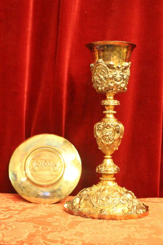 1 Baroque Chalice Weight 1.00 Kgs. Could Be Cleaned On Request