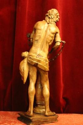 Imagination Flagellation Jesus Christ style Baroque en hand-carved wood Oak, Flemish 18th century