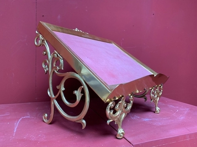 Missal Stand style Baroque en Bronze / Brass Polished and Varnished, Belgium 19th century