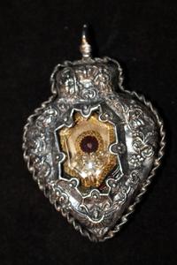Reliquary style baroque en full silver, Italy 17 th century