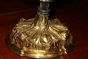 Reliquary style baroque en Brass / Bronze, Italy 18 th century