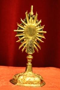 Reliquary / Relic Of The True Cross With Original Documentation style Baroque en Brass, Italy 18 th century / 1750