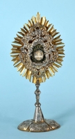 Reliquary Relic St. Anne style Baroque en Brass, Northern - Italy 18 th century