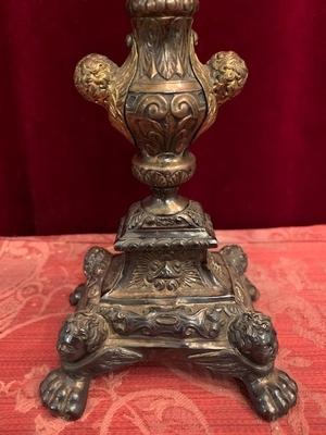 Reliquary St. Deicoti Abbot Ex Ossibus style Baroque en full silver, France 19th century ( anno 1830 )