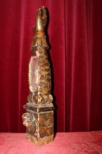Reliquary St. Fausti.  style baroque en wood polychrome, Southern Germany 18 th century