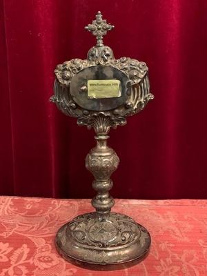 Reliquary St. Paul. style Baroque en full silver, France 19th century ( anno 1825 )