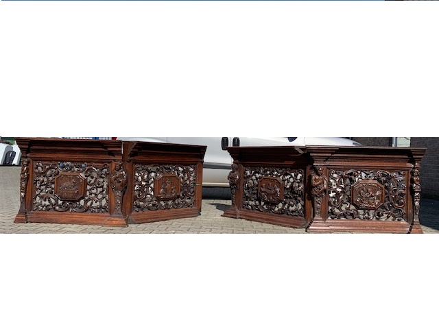 1 BAROQUE-ROCOCO Extremely High Quality Fully Hand-Carved Communion-Rail