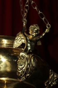 Sanctuary Lamp style baroque en Brass / Bronze , France 19th century