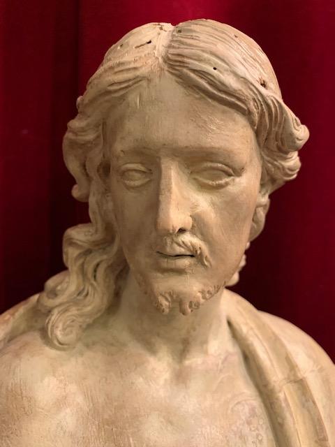 1 Baroque Sculpture Christ Fully Hand - Carved Wood