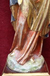 St. Mary Statue style baroque en wood polychrome, Southern Germany 20th century
