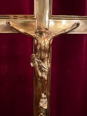 Altar - Cross style Baroque - Style en Bronze / Polished and Varnished, Belgium  19 th century ( Anno 1865 )