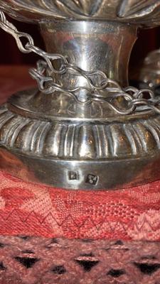 Censer Full Silver style BAROQUE-STYLE  en Full - Silver, Belgium 19 th century ( Anno 1850 )