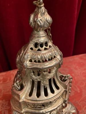 Censer Full Silver style BAROQUE-STYLE en Full - Silver, Belgium 18 th century ( Anno 1790 )