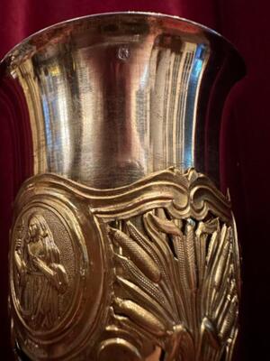 Chalice style Baroque - Style en Full - Silver / Gilt, Belgium  19 th century ( Anno 1835 )