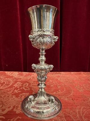 Chalice style Baroque - Style en Full Silver Polished and Varnished, Italy 18 th century