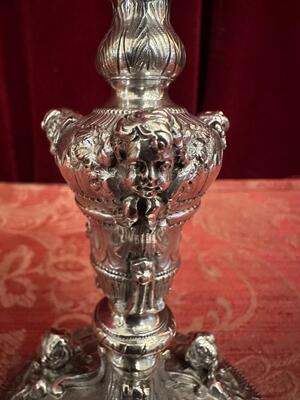 Chalice style Baroque - Style en Full Silver Polished and Varnished, Italy 18 th century