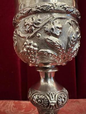 Chalice style Baroque - Style en Full Silver Polished and Varnished, Italy  18 th century