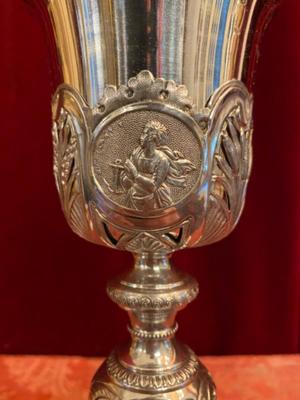 Chalice style BAROQUE-STYLE  en Full - Silver  / Polished Varnished, France 19 th century ( Anno 1840 )