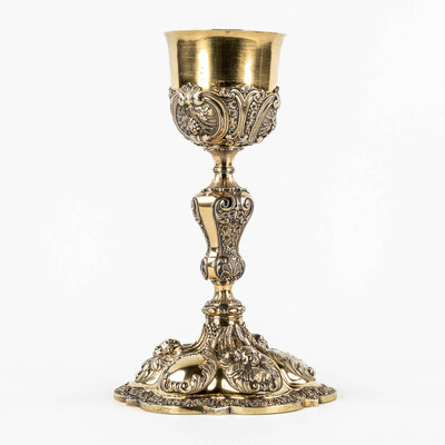 Chalice By : Jan Jacobus Vermandele (1788-1859) style Baroque - Style en Full - Silver, Gent - Belgium 18 th century