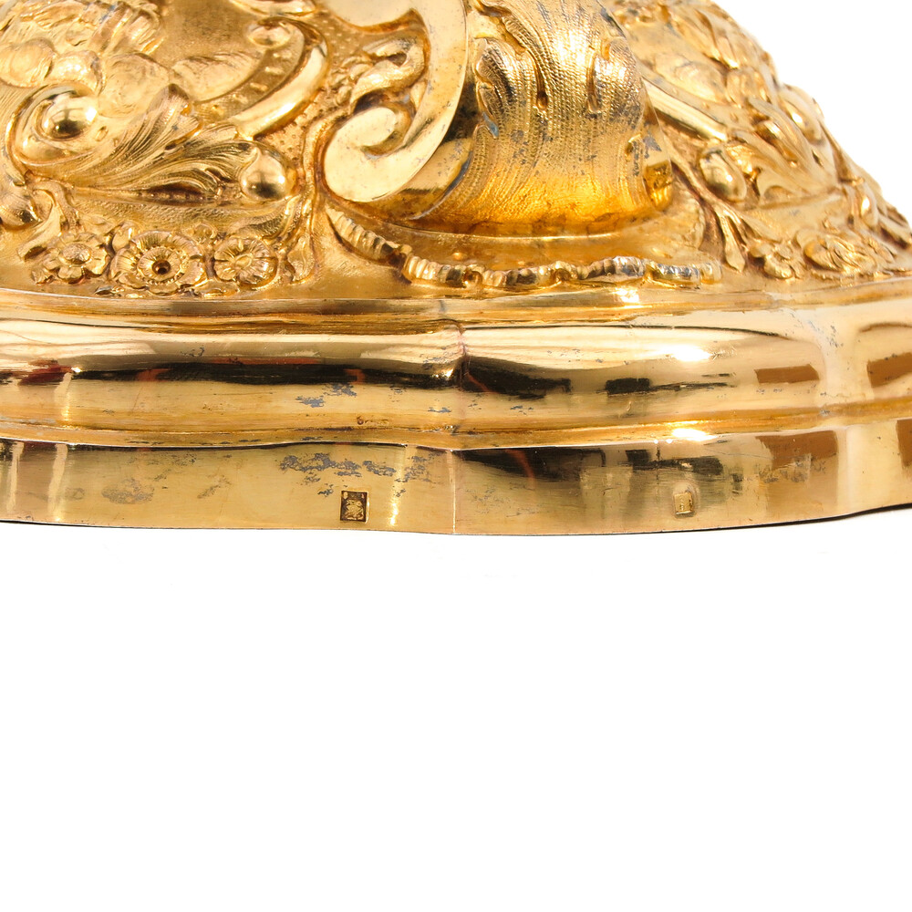 1 Baroque - Style Chalice With Original Paten & Spoon.