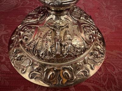 Ciborium  style Baroque - Style en Full - Silver / Silver Marks Present, Belgium  19 th century ( Anno 1835 )