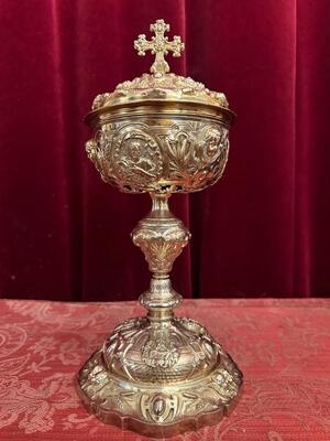 Ciborium style Baroque - Style en Full - Silver / Silver Marks Present, Belgium  19 th century ( Anno 1835 )