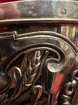 Ciborium Detail Pictures For Id : 5134138 style Baroque - Style en Full - Silver / Silver Marks Present, Belgium  19 th century ( Anno 1835 )